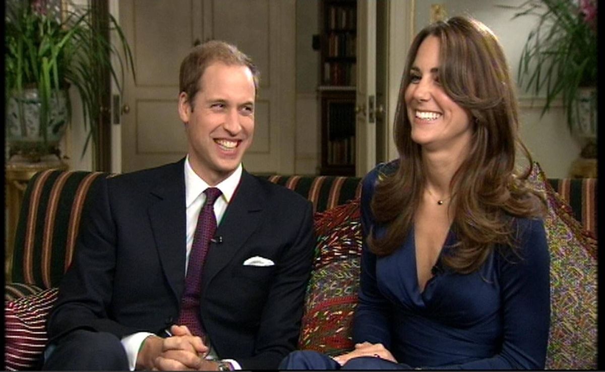 Kate and William in the 2010 engagement interview