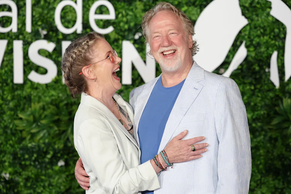 Melissa Gilbert and Timothy Busfield attend the Monte Carlo TV Festival in Monaco in 2023.