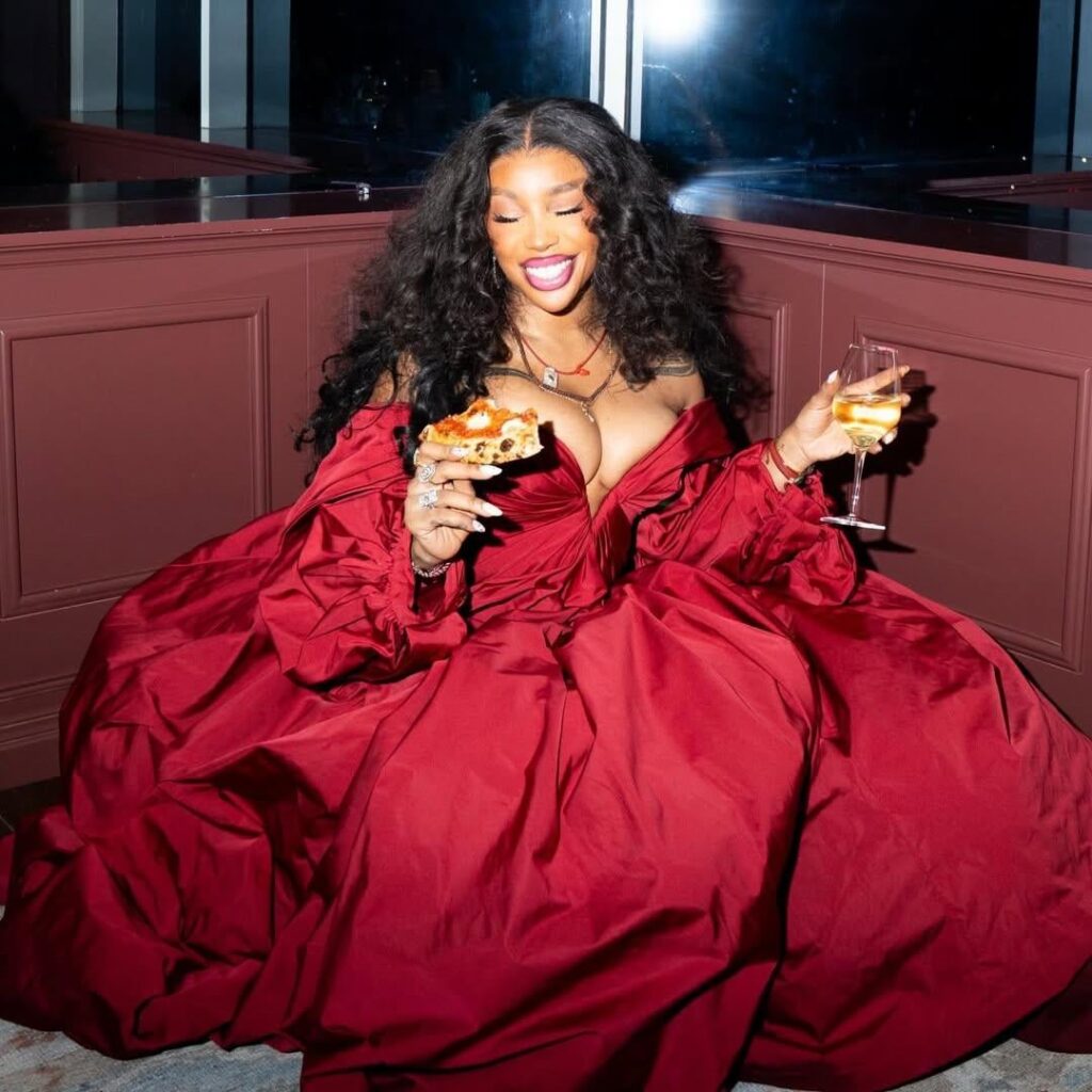 SZA attended Musicares Person of the Year honoring Mariah Carey last night. She was wearing a Paolo Sebastian dress.