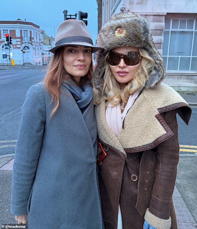 Madonna made for Margate in January, and declared the Kent seaside town like being 'in a dream' (pictured with her friend Zoe Manzi, a Conde Nast editor)