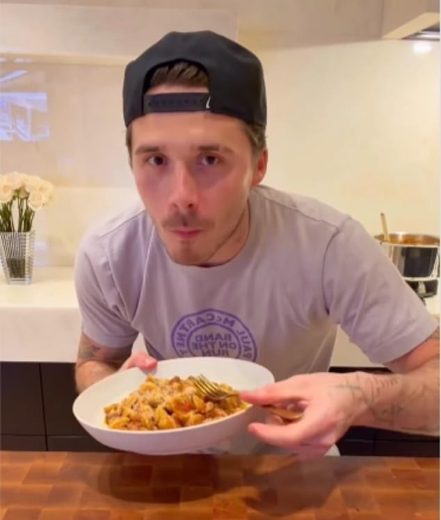Brooklyn, who recently said he did not wish to reconcile with his father or wider family, has long been using his social media platforms to show off his cooking skills