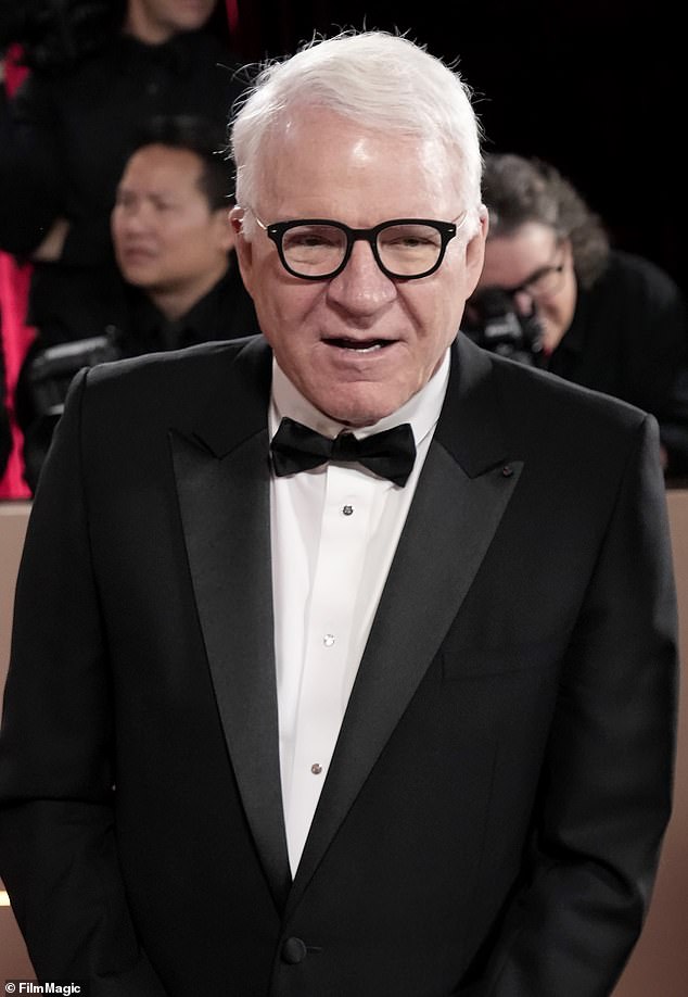 Steve, renowned for his roles in Only Murders In The Building and Father Of The Bride, has forever been known for his pearly white locks (pictured in 2026)