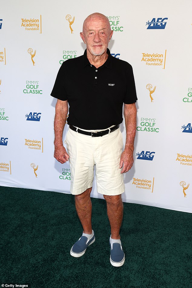 Jonathan, now 79, had a full head of hair before it started to recede and eventually go bald at a young age (pictured in 2025)