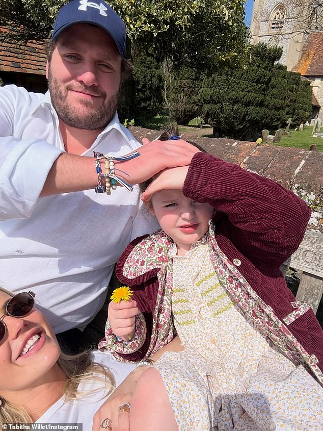 The snaps showed the loved-up couple on holiday together and with her daughter Ottilie, four, who she shares with her ex Fraser Carruthers