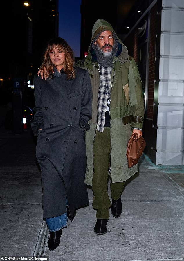 Berry continued: 'And I would always argue, "Who says I want to keep a man if he's not the right man?" I'm in the best relationship I have ever had' (pictured Monday)