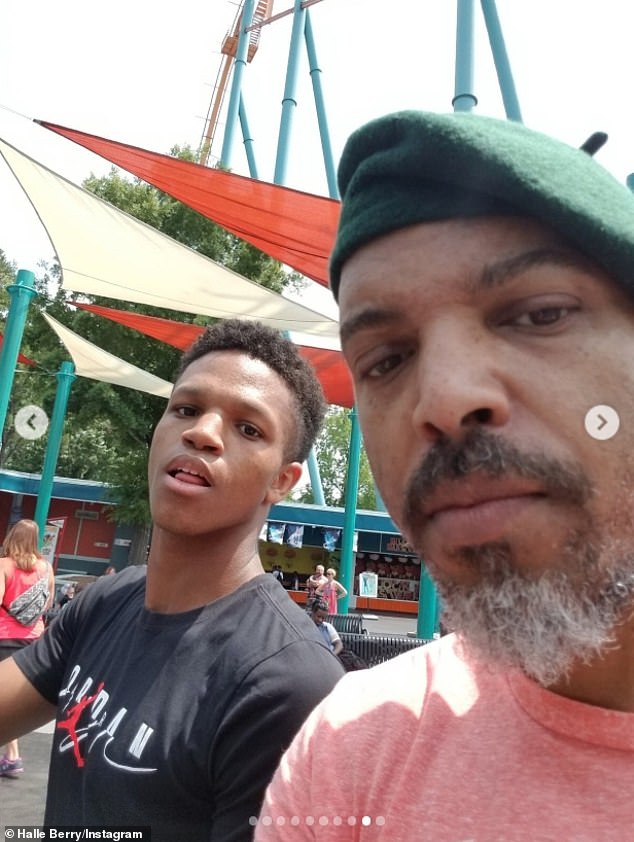 Meanwhile, her groom-to-be fathered an adult son called Drake (L, pictured June 15) from a previous relationship