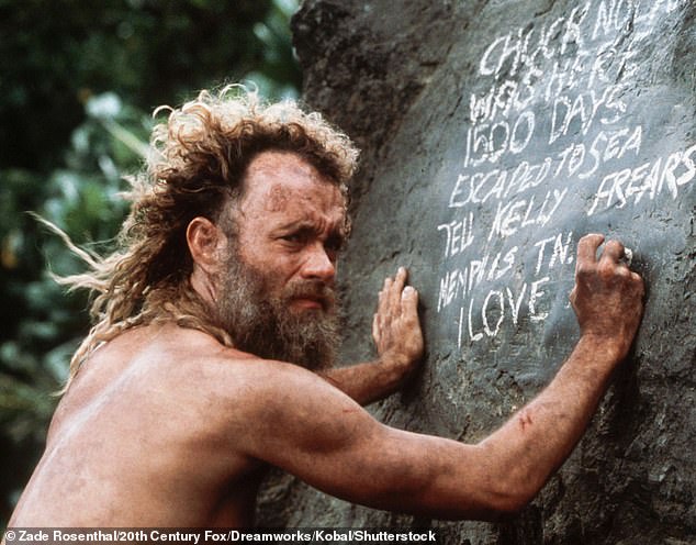 The TV personality who underwent the operation early last month, told followers his unshaven face and messy hair meant he resembled ' Tom Hanks at the end of Castaway (pictured)'