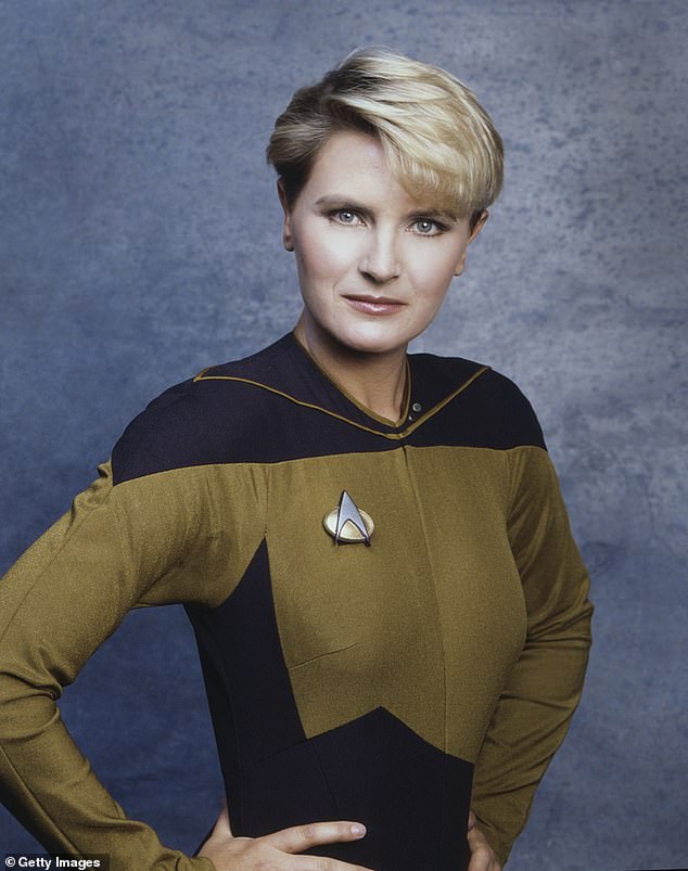 Her breakthrough came in 1987 when she was cast in the much-publicized return of Star Trek with Star Trek: The Next Generation; (pictured 1987)