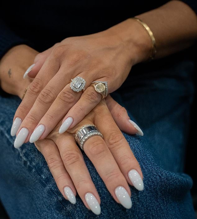 Pictured: Tabitha's whopping engagement ring