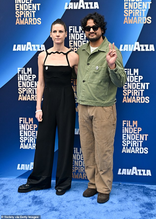 Tabs Breese and Rajee Samarasinghe wore ICE OUT pins in protest of the U.S. Immigration and Customs Enforcement