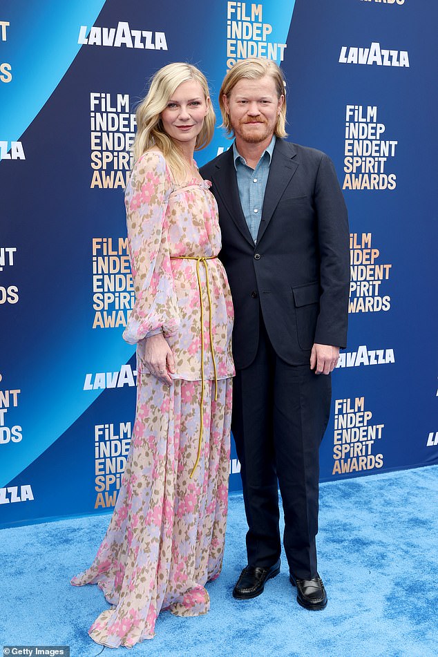 She was joined by husband Jesse Plemons