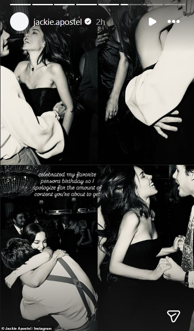 Cruz and Jackie, who is 10 years his senior, danced the night away as she shared sweet photos
