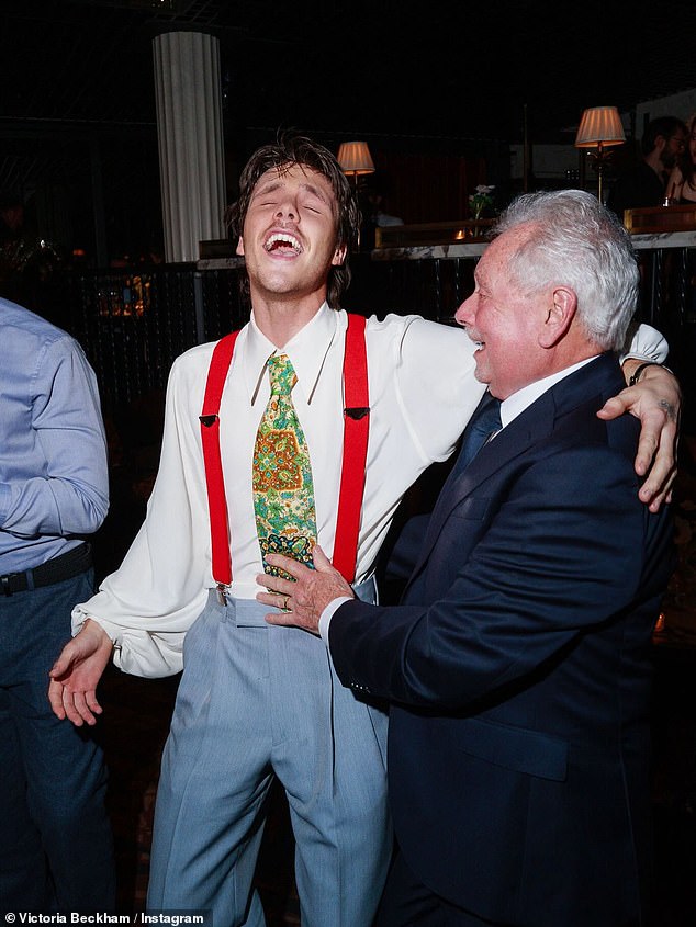 The birthday boy was pictured with his granddad Tony Adams as they hit the dance floor
