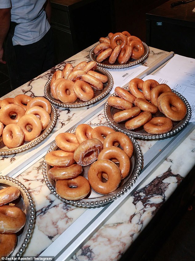 Guests were treated to plates of donuts as snacks