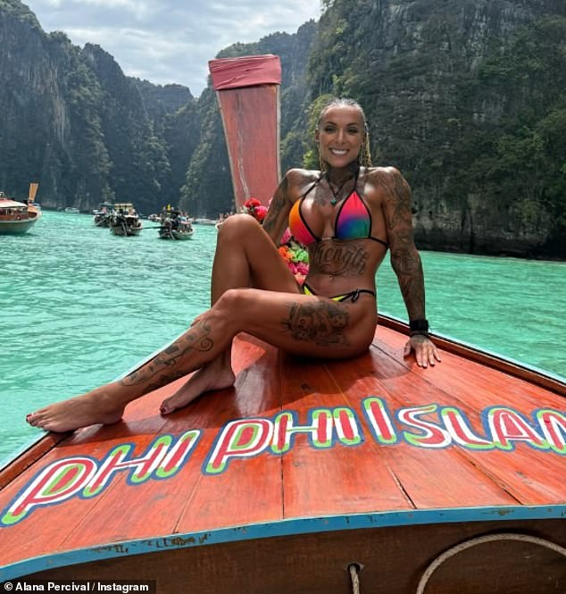 Katie taunted Lee's ex Alana (pictured) that she was having his baby in an Instagram post last week