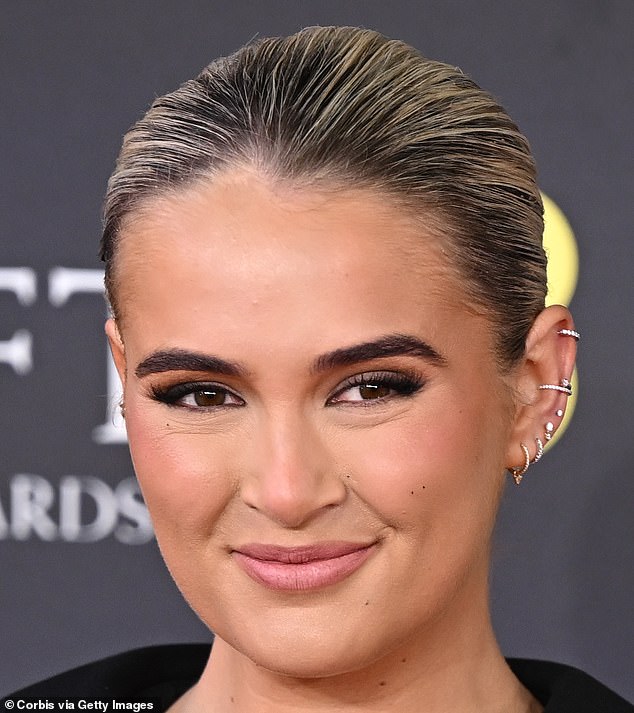 Pictured: Molly-Mae Hague at the BAFTA Film Awards at The Royal Festival Hall in February last year