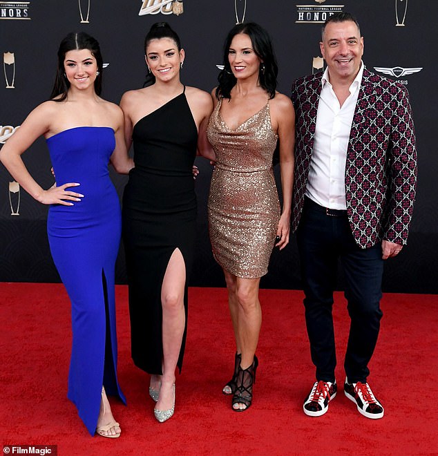 Charli, Dixie, Heidi and Marc D'Amelio in February 2020. A rift has since grown in the family