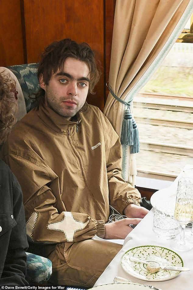 She was joined on the train by Liam Gallagher's eldest son Lennon, 26, who hopped aboard with his girlfriend Isobel Richmond
