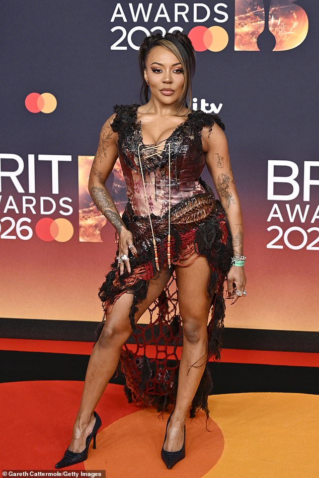 Ash Holme's certainly put on an eye-popping display with her number, with the train consiting of ripped netting