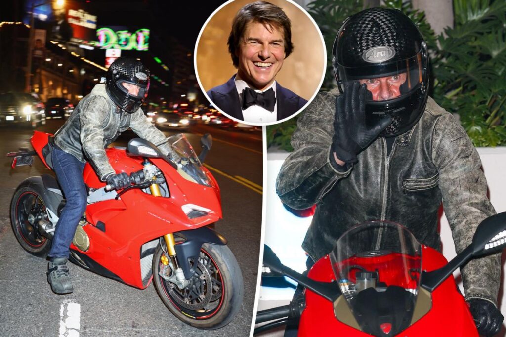 Tom Cruise on a Ducati Motorcycle on the Sunset Strip