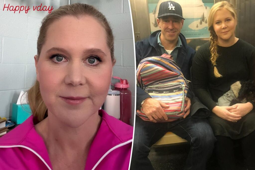 Amy Schumer sits in ‘crying corner’ for Valentine’s Day Amy Schumer sits in 'crying corner' for Valentine's Day