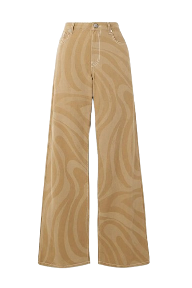Printed Wide-Leg Pants