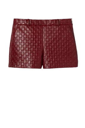 GG Embossed Leather Short