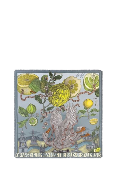 Oranges And Lemons Silk Scarf