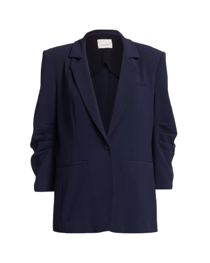 Khloe Crepe Ruched Blazer