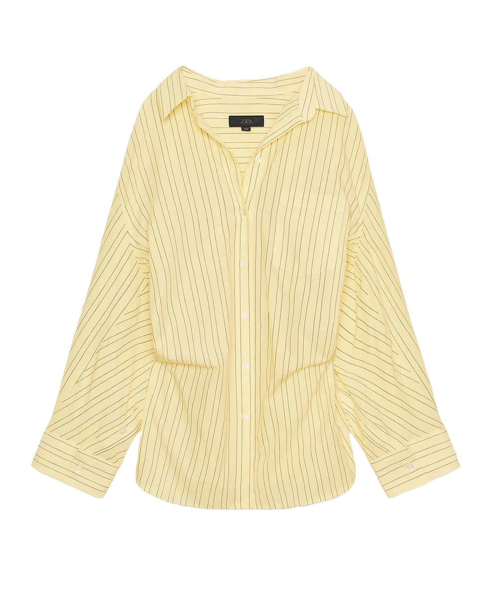 Striped Oversized Poplin Shirt 