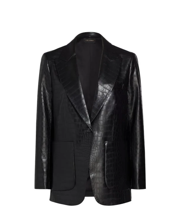 Rein Crocodile-Embossed Jacket