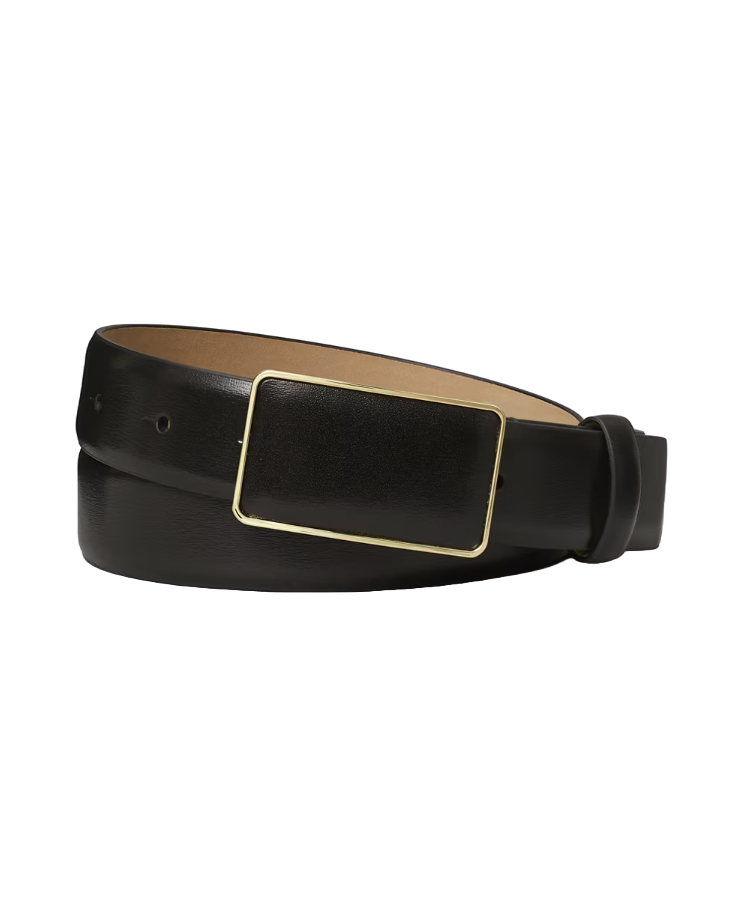 1.5” Smooth Leather Plate Belt