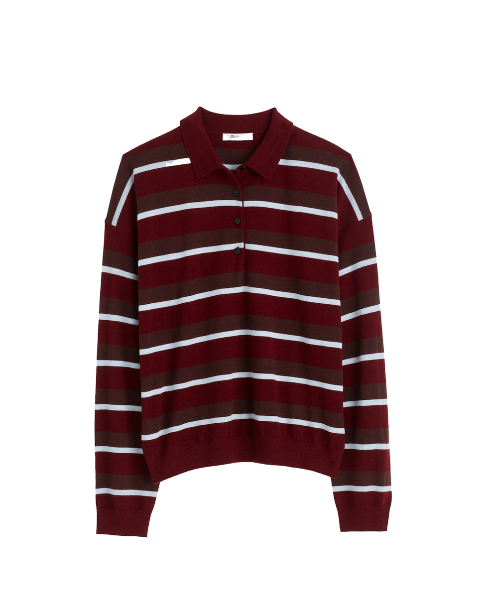 Striped Polo Sweater
