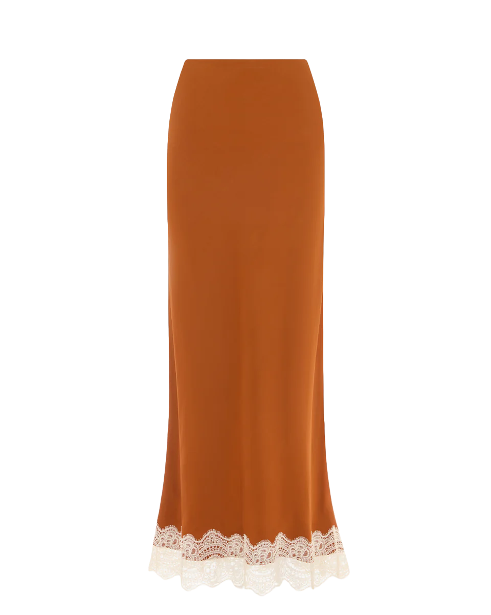 Ari Lace Satin Slip Skirt