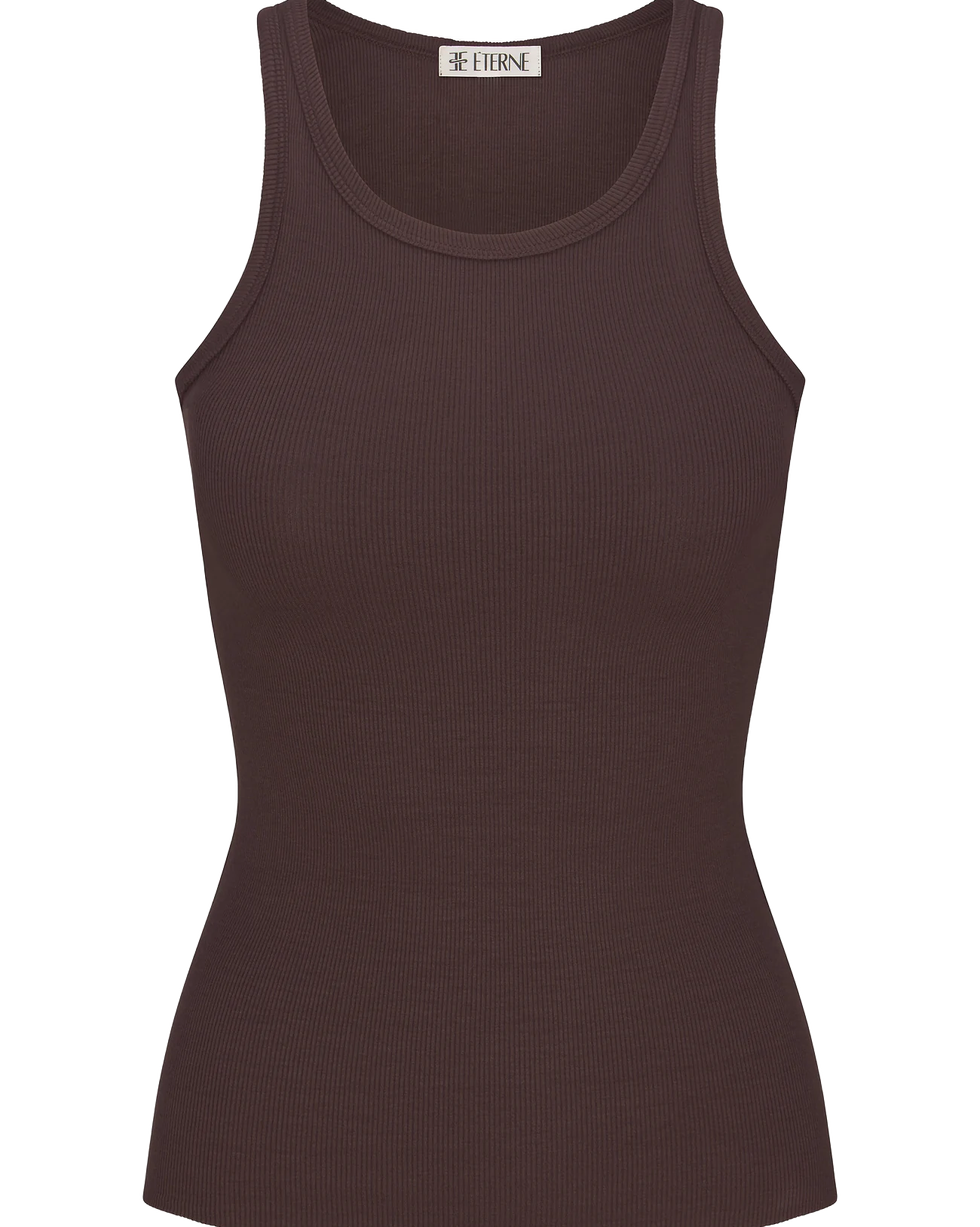High-Neck Fitted Tank 