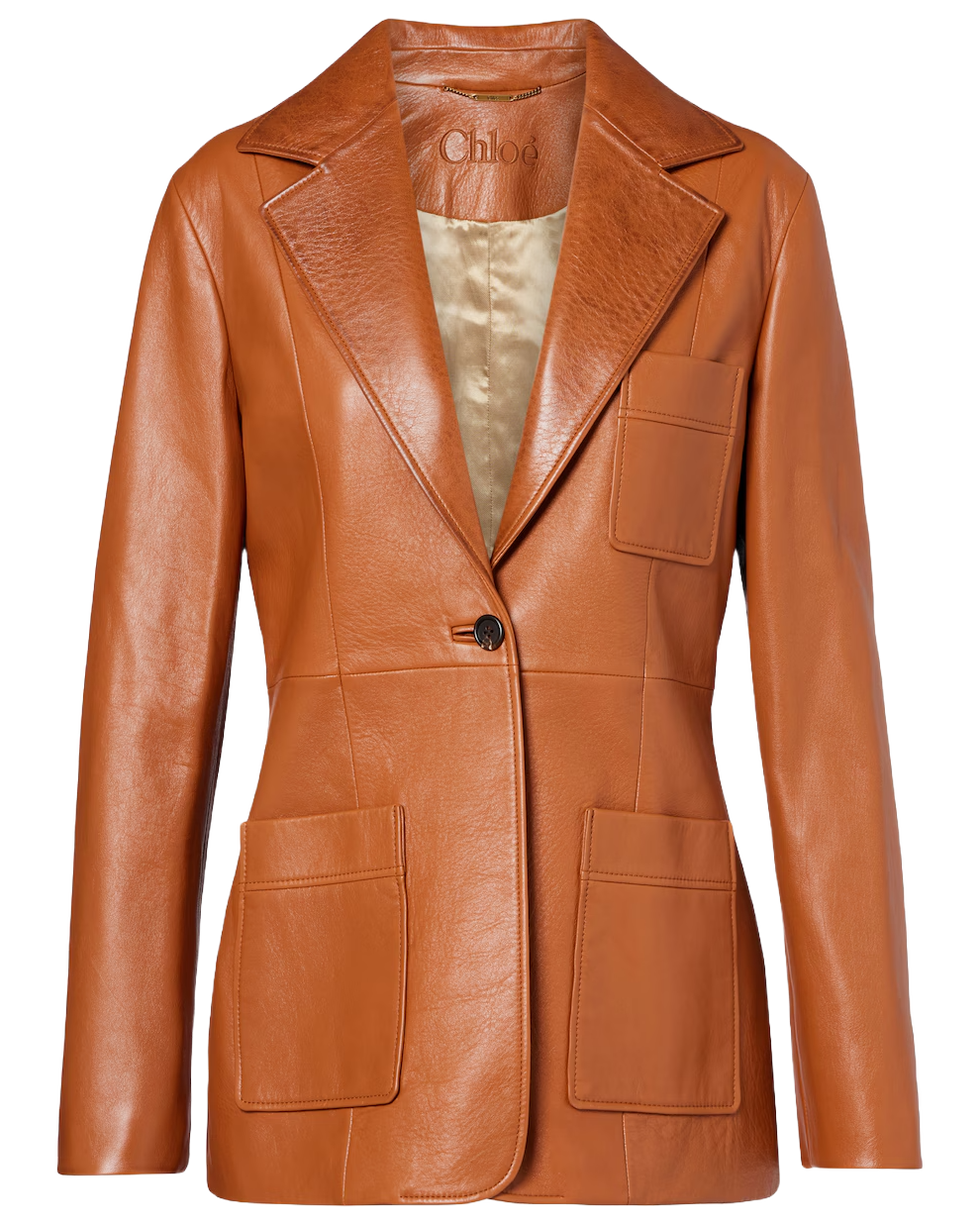 Slouch Leather Blazer 