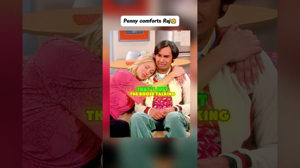 Penny comforts Raj🤗#sitcom #usa #english #viral