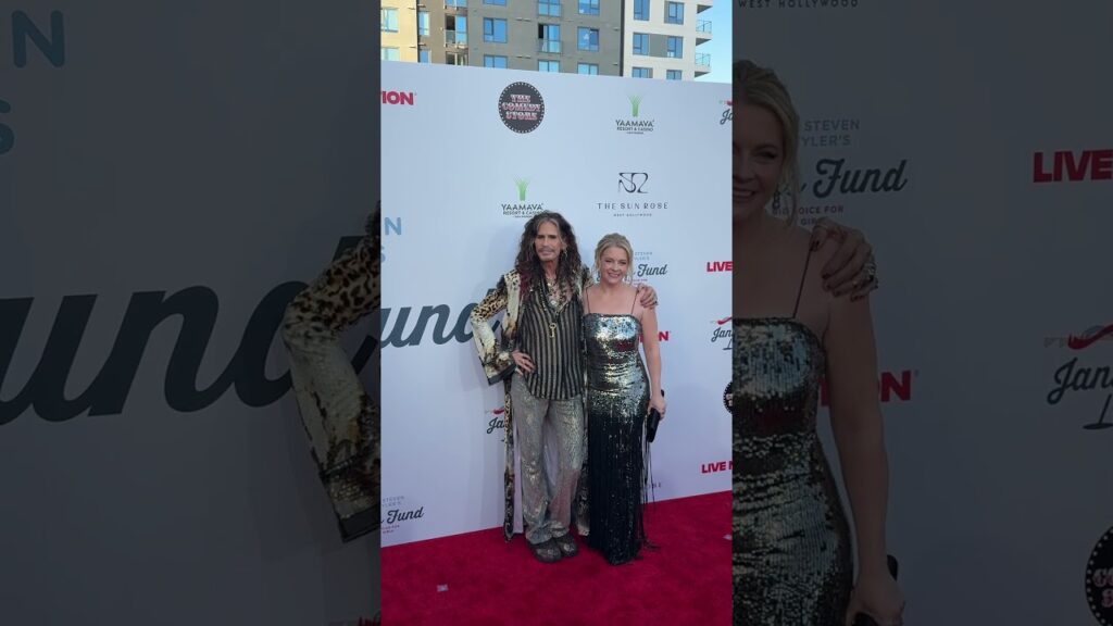 Melissa Joan Hart and Steven Tyler at Tyler's Grammy viewing party #shorts