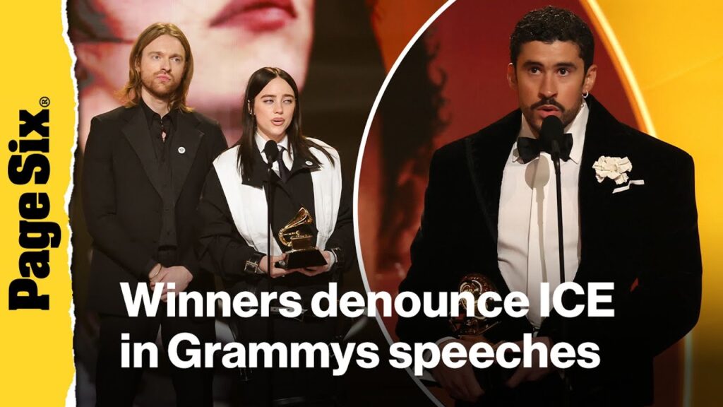 Bad Bunny, Olivia Dean and more denounce ICE in Grammys speeches