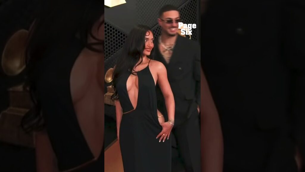 From the villa to the 2026 GRAMMYs! Leah Kateb, Miguel Harichi coordinate on the red carpet #shorts