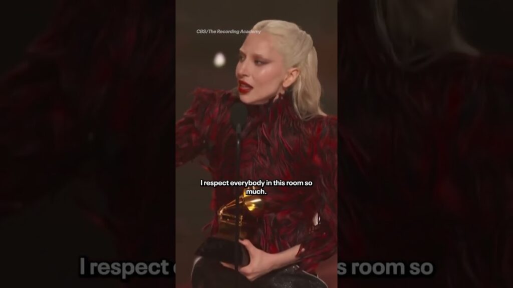 Lady Gaga thanks her partner Michael Polansky. #Grammys #AwardsSeason (🎥: CBS/The Recording Academy)