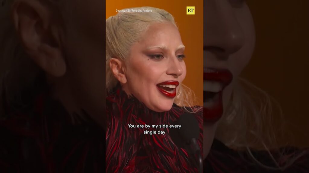 #ladygaga embraced fiancé, Michael Polansky, when 'MAYHEM' won the #GRAMMY for Best Pop Vocal Album.