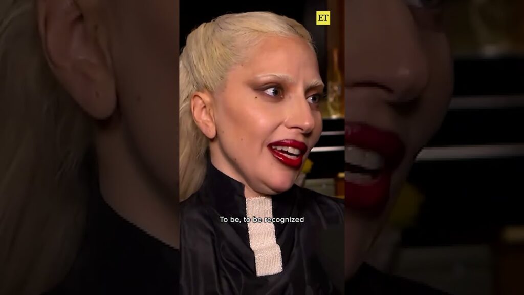 #ladygaga credits the support of her Little Monsters for helping her win at the #GRAMMYs.