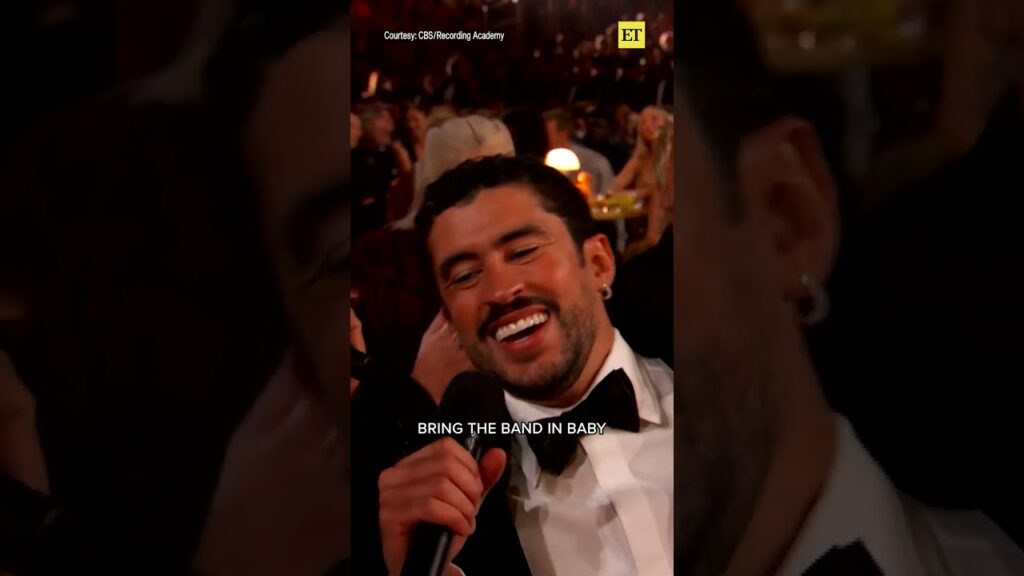 Not even Bad Bunny could resist singing a little bit of 'DtMF,' at the #GRAMMYs! #badbunny