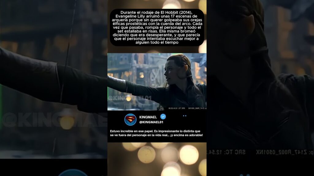 En El Hobbit (2014), las orejas de Evangeline Lilly resultaron ser demasiado grandes.