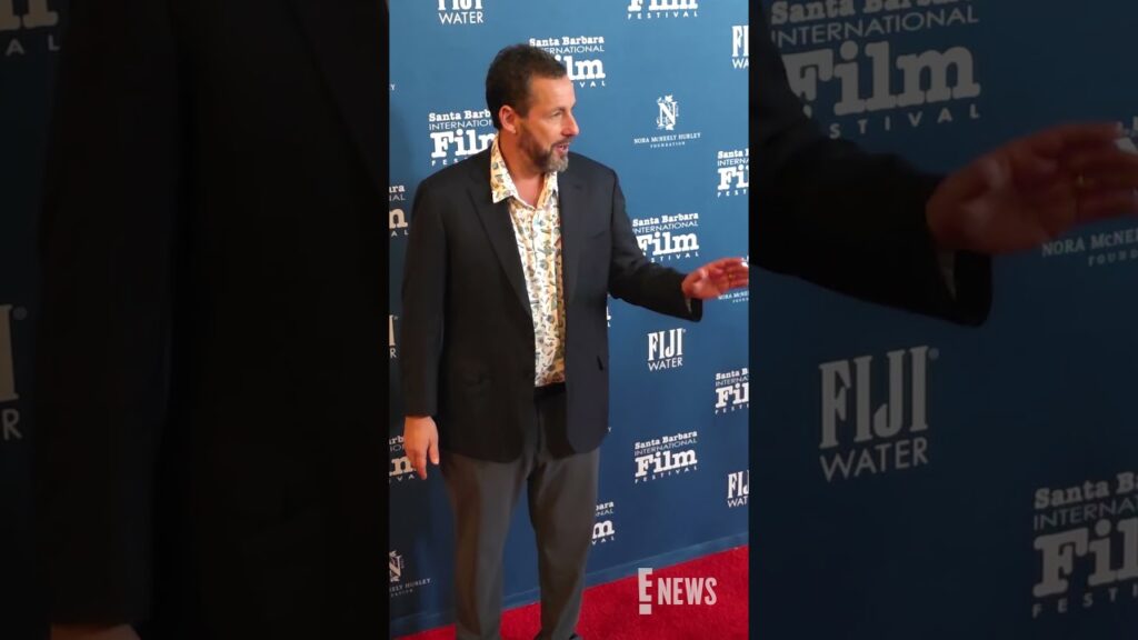 At least he wore a suit! Adam Sandler arrives to the Santa Barbara International Film Festival.
