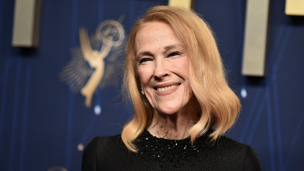 Catherine O'Hara arrives at the 77th Primetime Emmy Awards on Sunday, Sept. 14, 2025, at the...