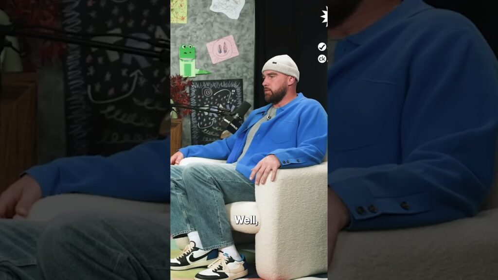 Travis Kelce reveals group chat with Kylie and Jason Kelce and Taylor Swift #shorts
