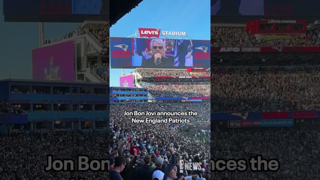Jon Bon Jovi is always going to love the Patriots. He announces their entrance at the Super Bowl.