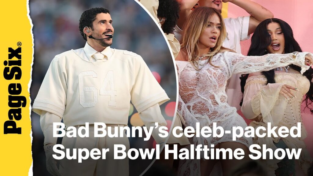 Bad Bunny celebrates Puerto Rico in celeb-packed Super Bowl 2026 halftime show performance